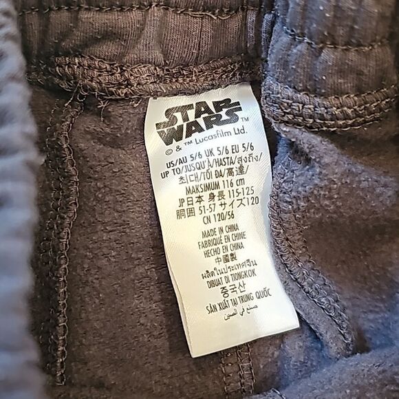 Star wars gray jogger pants size 5/6 unisex - Picture 4 of 8